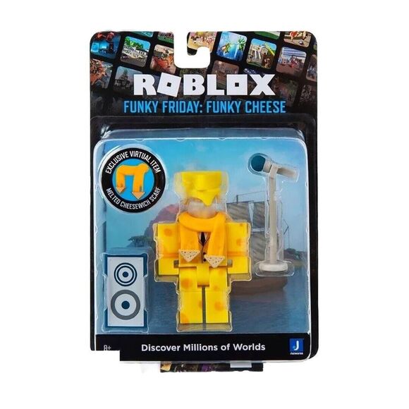 Roblox Funky Friday: Funky Cheese 3" Figure w/ Exclusive‎ Virtual Item Game Code - Picture 1 of 3